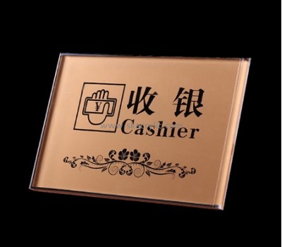 Factory wholesale acrylic cashier sign holder SH-005