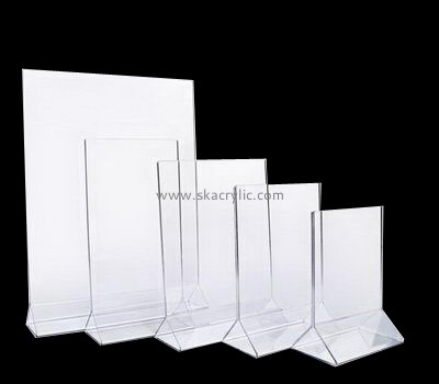 Hot selling double sided sign holder acrylic frame holders acrylic tabletop display stands SH-095