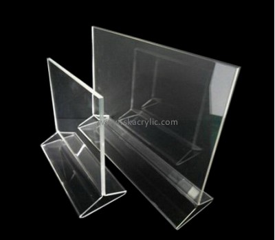 Bespoke clear plastic stand up sign holder SH-355