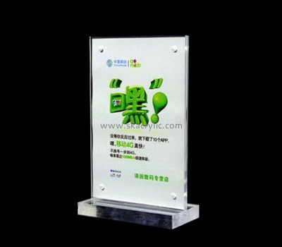 Acrylic manufacturers customize slanted table top acrylic sign holders SH-226