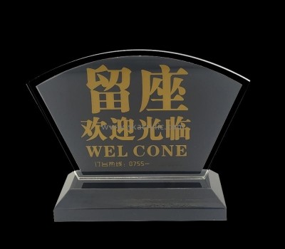 China plexiglass manufacturer custom acrylic welcome sign perspex countertop sign SH-734