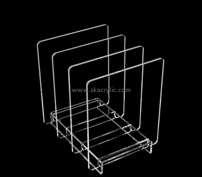 Lucite item supplier custom acrylic file organizer holder for desk 4 sections BH-2369