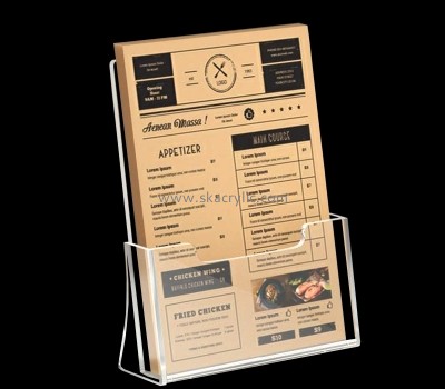 Custom acrylic flyer holder for displaying menu BH-2392