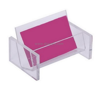 Wholesale acrylic desktop business card holder plastic id card holder BH-098