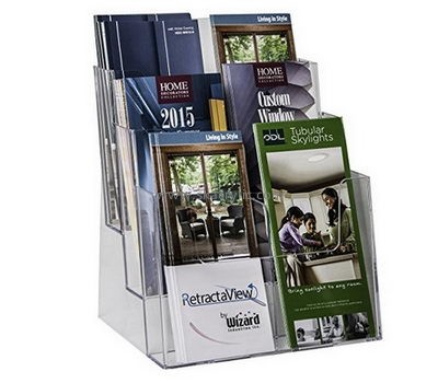 Custom acrylic flyer holder stand brochure rack display literature racks and displays BH-210