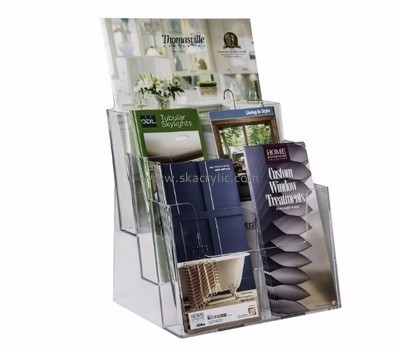 Customized acrylic brochure display plastic display stand brochure racks for sale BH-173