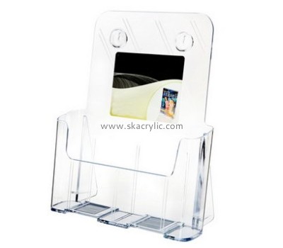 Custom acrylic magazine holder wall mount pamphlet display holders pamphlet stand BH-289