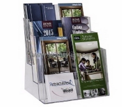 Custom acrylic cheap plastic brochure holders flyer displays racks BH-376