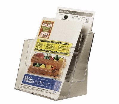 Custom acrylic magazine pamphlet rack brochure display holders BH-407