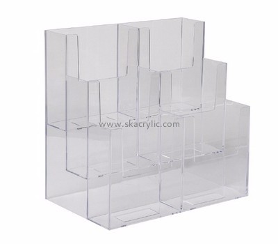 Custom acrylic perspex real estate table top brochure stands holders BH-445