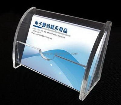Acrylic plastic supplier custom design plexiglass business card holders for desk BH-1045