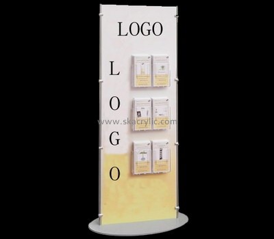 Acrylic plastic manufacturers custom lucite floor stand brochure holder BH-1107