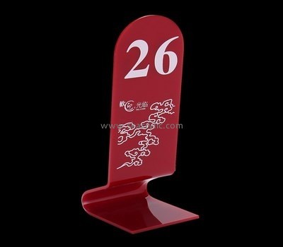 Bespoke acrylic wedding table number holder SH-542