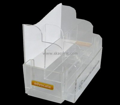 Bespoke acrylic white brochure holder BH-1162