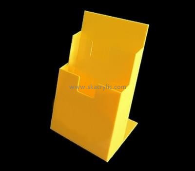 Customize yellow acrylic brochure holder display stand BH-1204