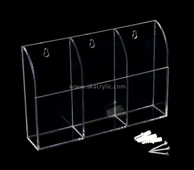 Customize clear lucite 3 pocket brochure holder BH-1360
