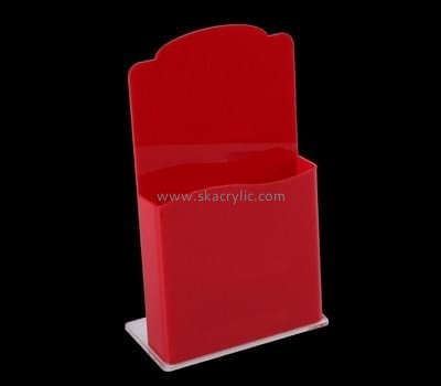 Customize red acrylic brochure holder BH-1376