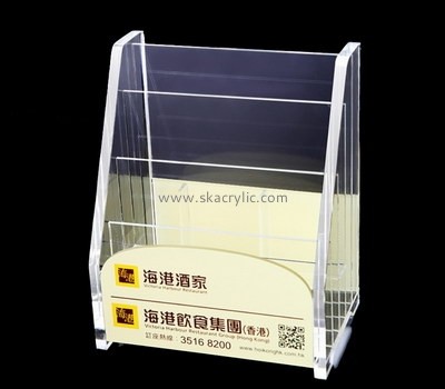 Customize plexiglass tiered brochure holder BH-1584