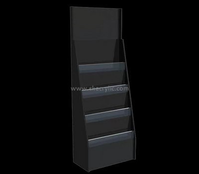 Customize acrylic black magazine rack BH-1935