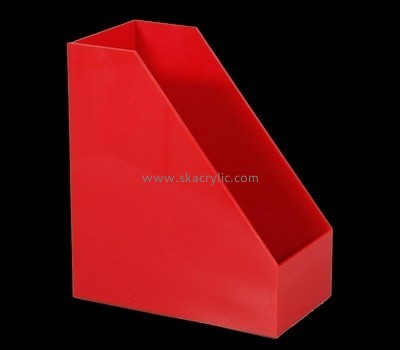 Customize acrylic magazine holder red BH-2024