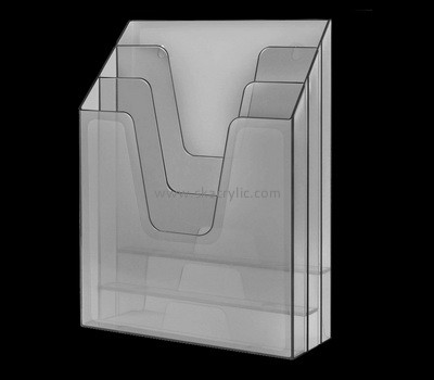 Custom acrylic file holder plexiglass magazine holder perspex desk organizer BH-2256