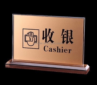 OEM supplier customized countertop acrylic cashier sign SH-721