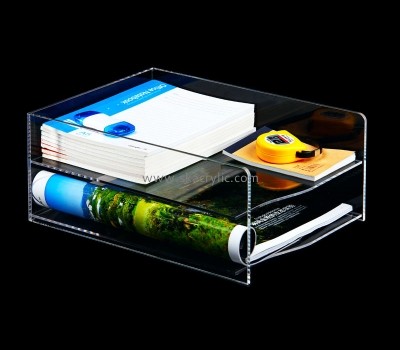 Custom design 2 tiers transparent acrylic book stand holder BH-048