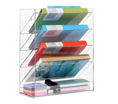 Hot selling acrylic acrylic notepad holder wall mount document holder zigzag brochure holder BH-120