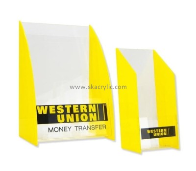 Wholesale acrylic brochure holder standee acrylic memo holder clear plastic document holder BH-136