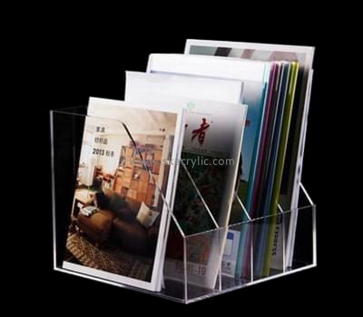Perspex manufacturers customized plastic magazine racks desktop file holder BH-504
