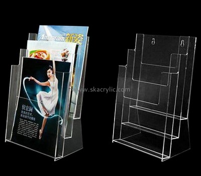 Plexiglass manufacturer customized plastic wall brochure pamphlet display holders BH-522
