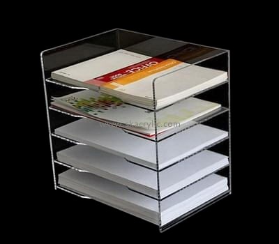 Plexiglass company customized acrylic magazine holder file folder organizer BH-566