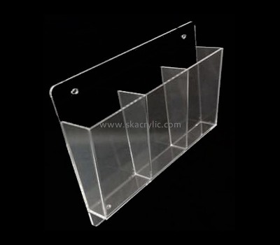 Acrylic plastic supplier customized acrylic wall mounted pamphlet holder BH-619