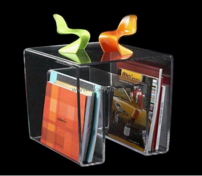 Plastic fabrication company custom acrylic perspex magazine rack risers BH-882