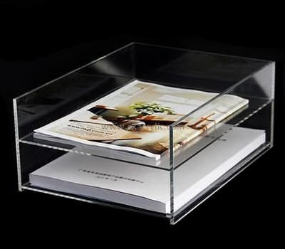 Plexiglass manufacturer custom design plastic file folder holder for desk BH-983