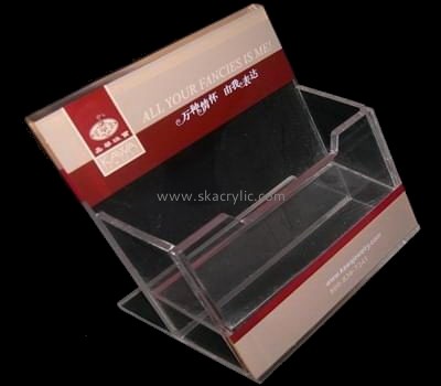 Customize clear plastic business card holder BH-1239