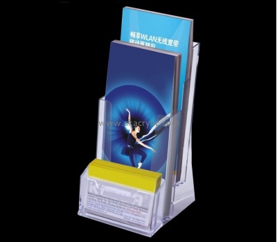 Customize acrylic brochure holder with business card holder BH-1242