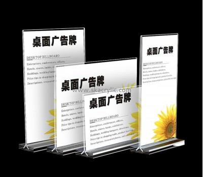 Factory acrylic sign holders wholesale plastic stand up sign holder sign display holder SH-062