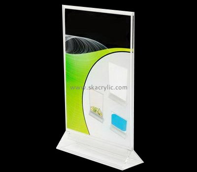 Factory direct sale acrylic shelf sign holders acrylic sign stand plastic poster holder SH-074