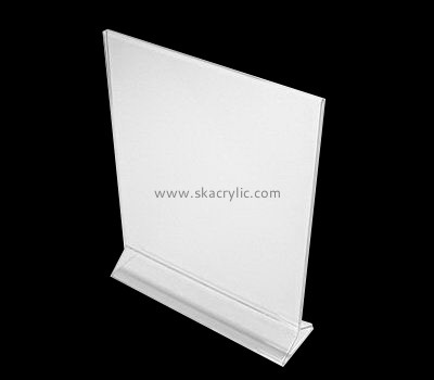 Custom design acrylic plastic stand up frames acrylic table top stands signs SH-084