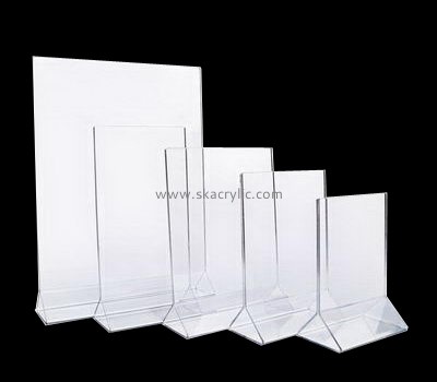 Customized acrylic table tent holder small acrylic sign holder acrylic table top displays SH-083