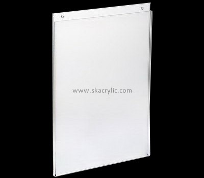 Custom design acrylic plastic sign frames wall mount plastic sign holder 5x7 sign holder SH-087