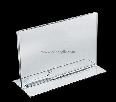 Factory wholesale clear acrylic sign stand up sign holders plastic sign SH-107