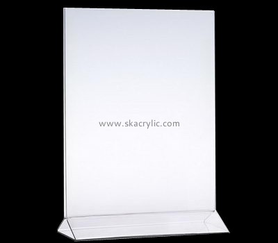 Custom design acrylic sign holders 11x17 sign stand holder clear plastic display frames SH-108