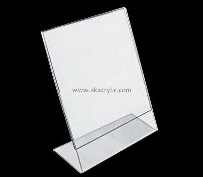 Custom acrylic plexi sign holder clear acrylic frames 8.5 x 11 table sign stand SH-113