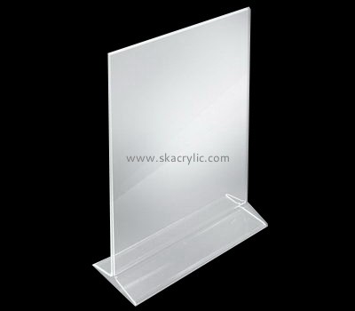 Factory direct sale acrylic tabletop sign holder acrylic sign holders 8.5 x 11 stands standing sign holders SH-116