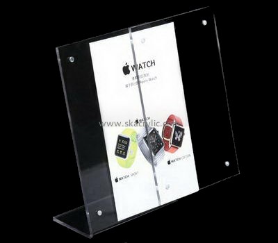 Acrylic plastic supplier customize plastic table slanted signs holder 8.5 x 11 SH-137