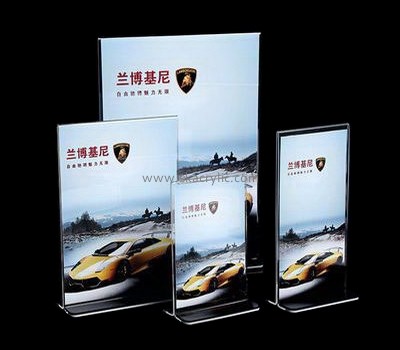 China acrylic manufacturer customize small sign stands acrylic frame holders SH-141