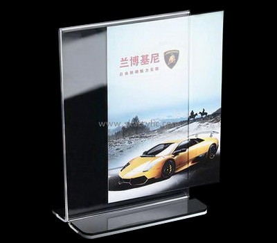 Acrylic manufacturers china customize clear table top 5 x 7 acrylic sign holder display stands SH-142