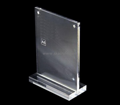 Lucite manufacturer customize clear plastic frames 8.5 x 11 vertical sign holder SH-147